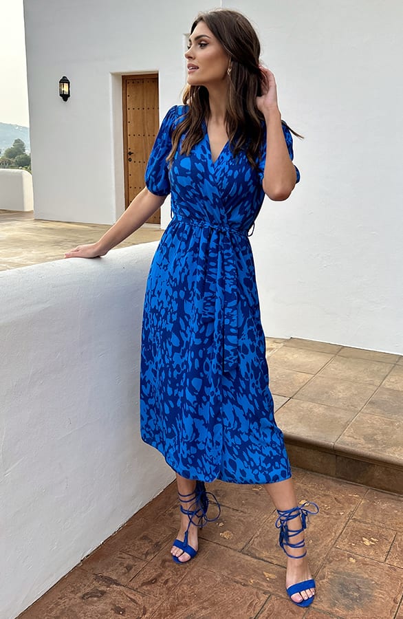 Split Jurk Lilian Kobalt – shoparchief — foto 4