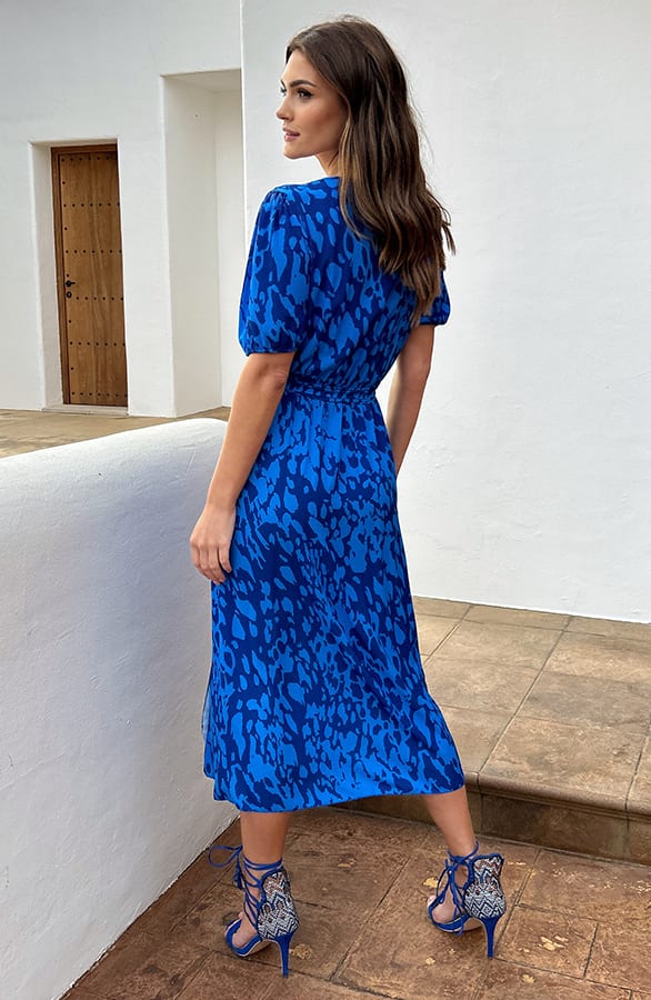 Split Jurk Lilian Kobalt – shoparchief — foto 2