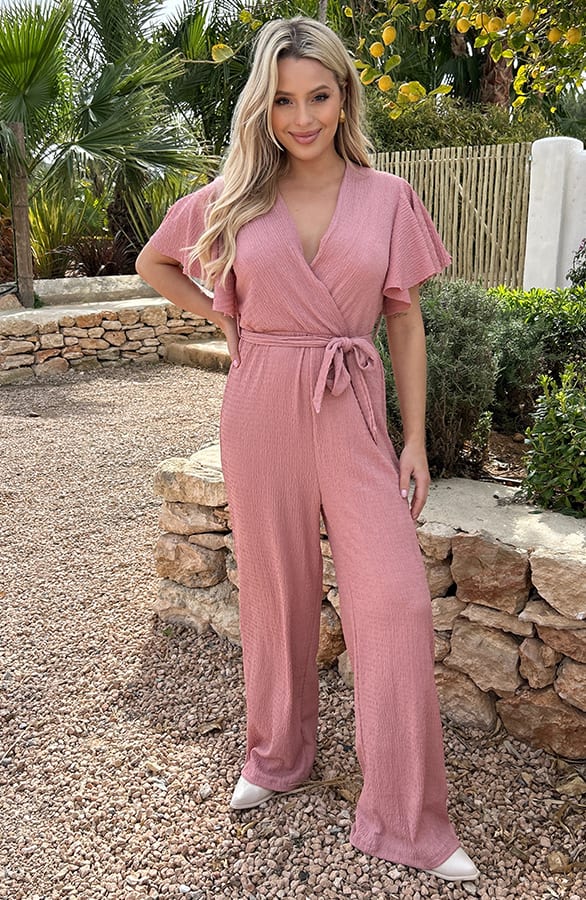 Smocked Jumpsuit Eveline Dust Roze – shoparchief — foto 5