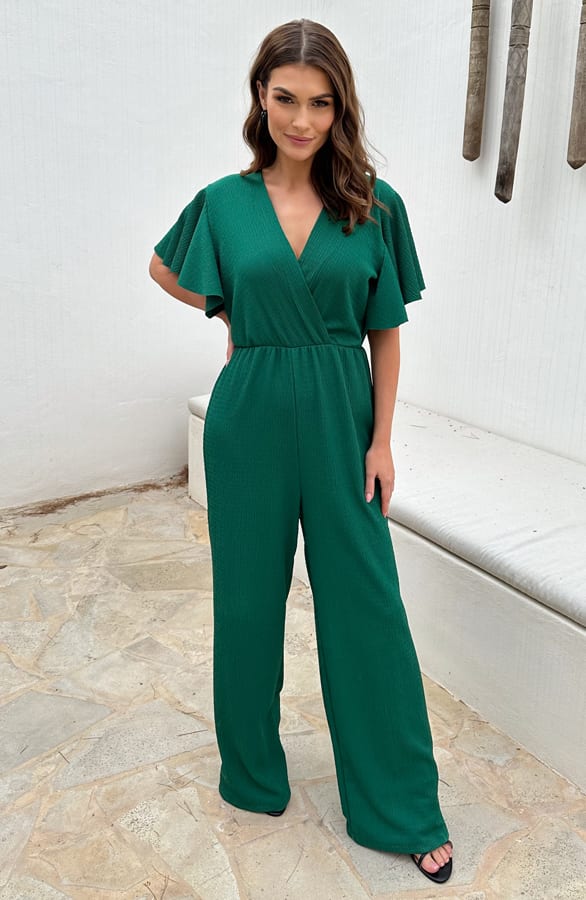 Smocked Jumpsuit Eveline Emerald – shoparchief — foto 4