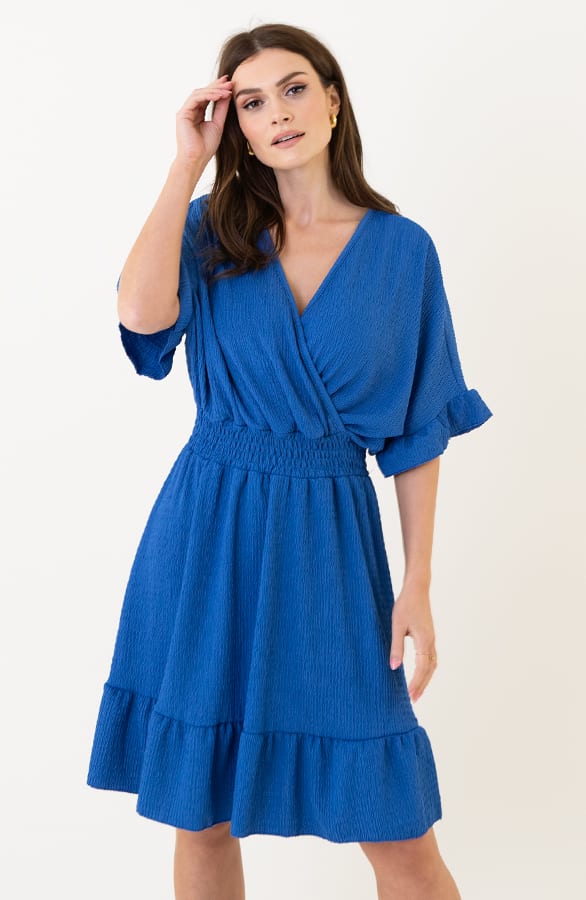 Textured Jurk Elisa Kobalt – shoparchief — foto 10