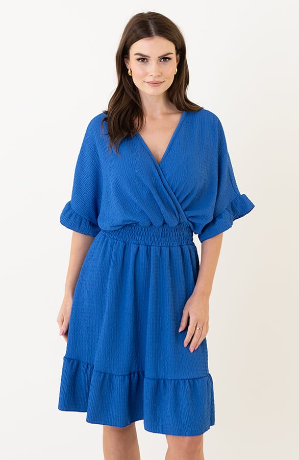 Textured Jurk Elisa Kobalt – shoparchief — foto 7