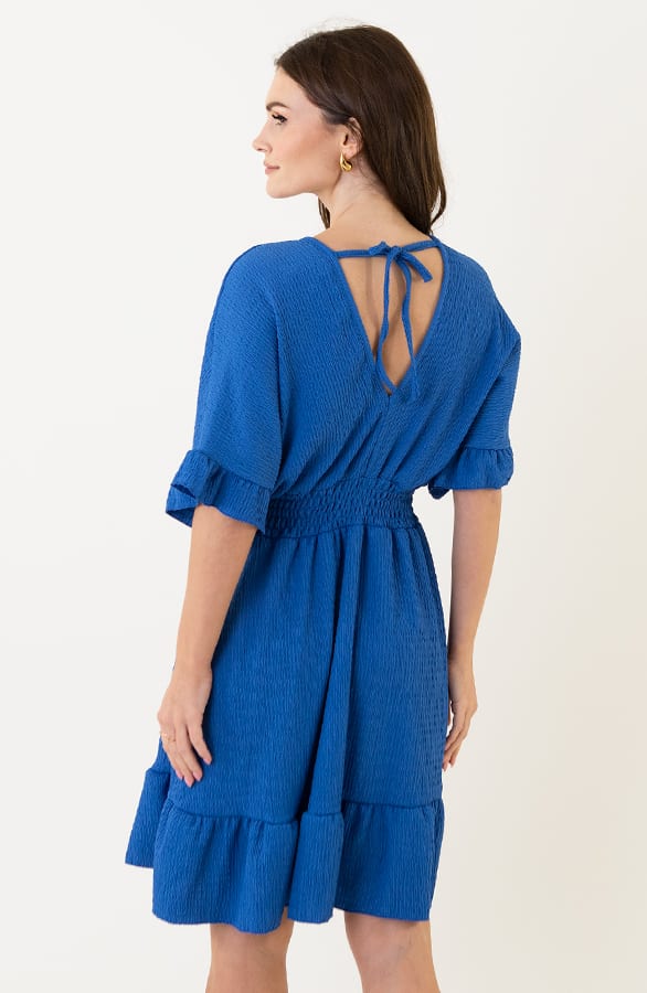 Textured Jurk Elisa Kobalt – shoparchief — foto 8