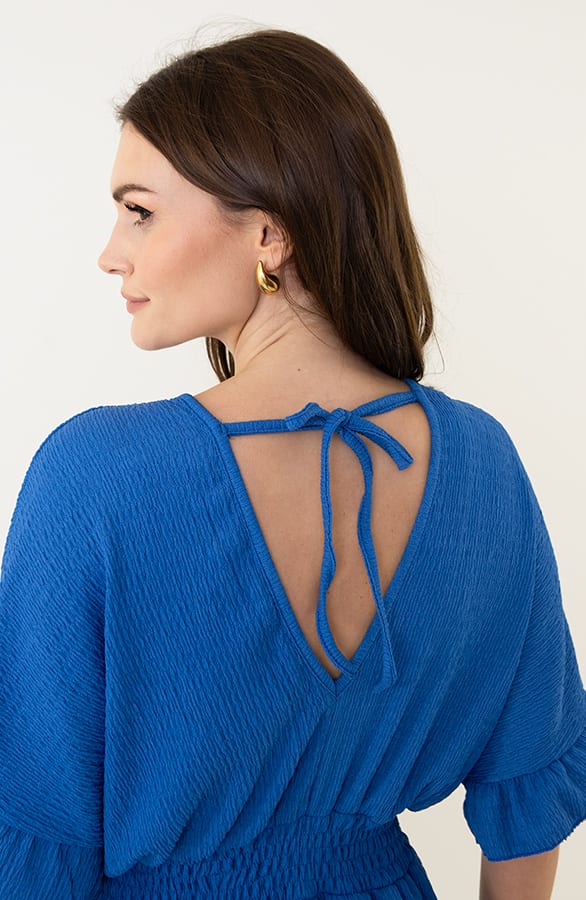 Textured Jurk Elisa Kobalt – shoparchief — foto 9