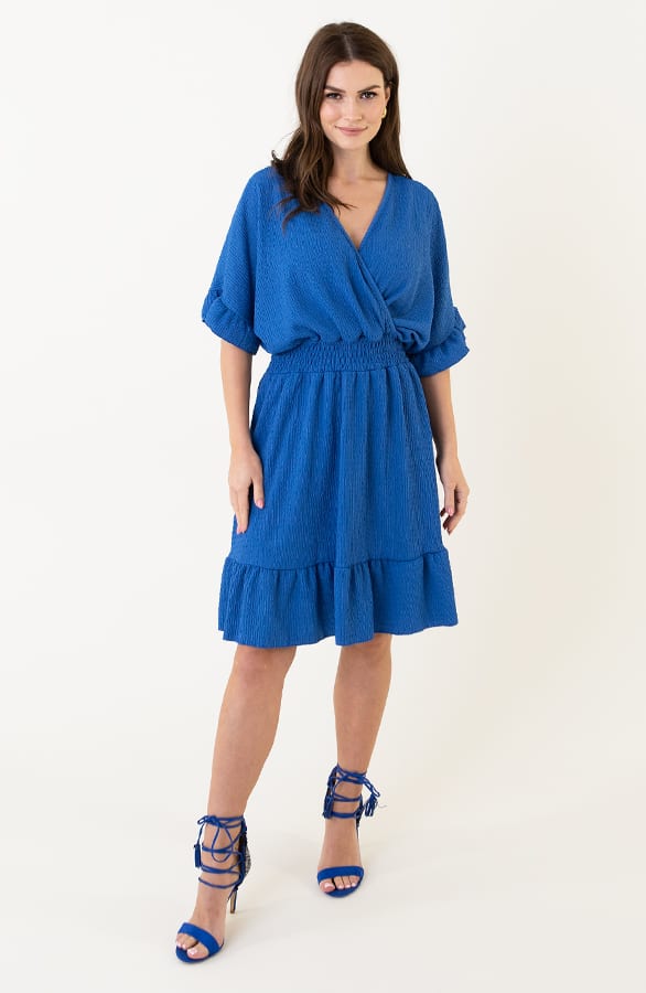 Textured Jurk Elisa Kobalt – shoparchief — foto 11