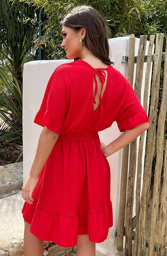Textured Jurk Elisa Rood – shoparchief — foto 4