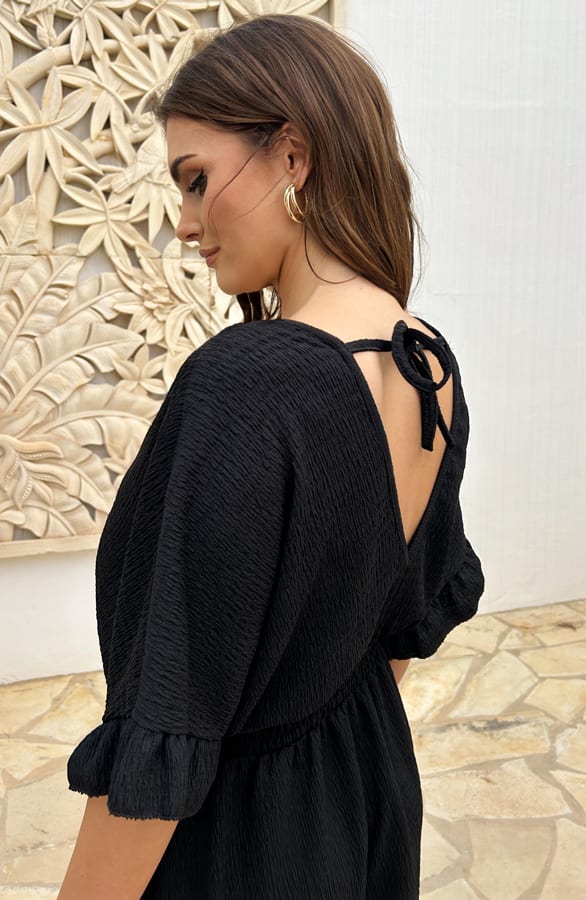 Textured Jurk Elisa Zwart – shoparchief — foto 2
