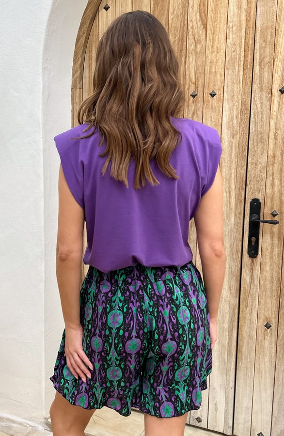 Top Schoudervulling Jade Donker Paars – shoparchief — foto 8