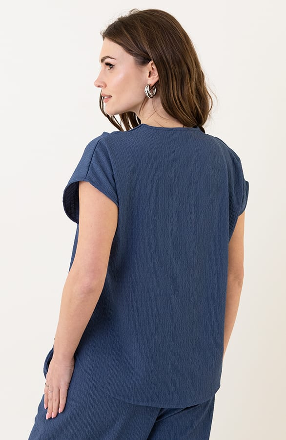 Trendy V-Hals Top Jaydi Jeans Blue – shoparchief — foto 7