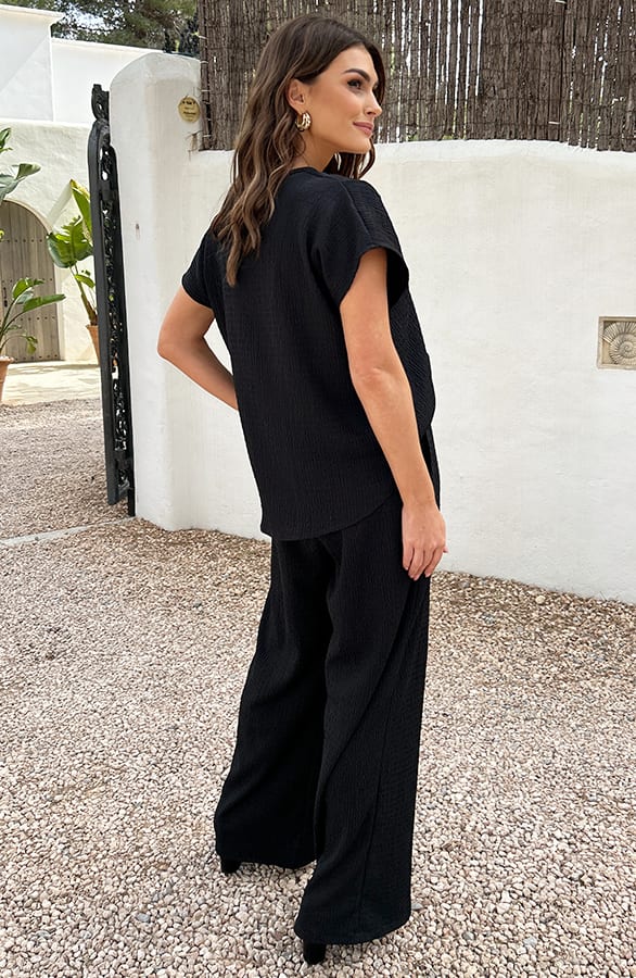 High Waist Trendy Broek Jaydi Zwart – shoparchief — foto 3