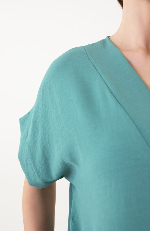 V-hals Midi Jurk Lilly Mint – shoparchief — foto 5