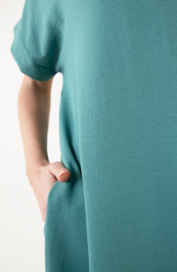 V-hals Midi Jurk Lilly Mint – shoparchief — foto 6