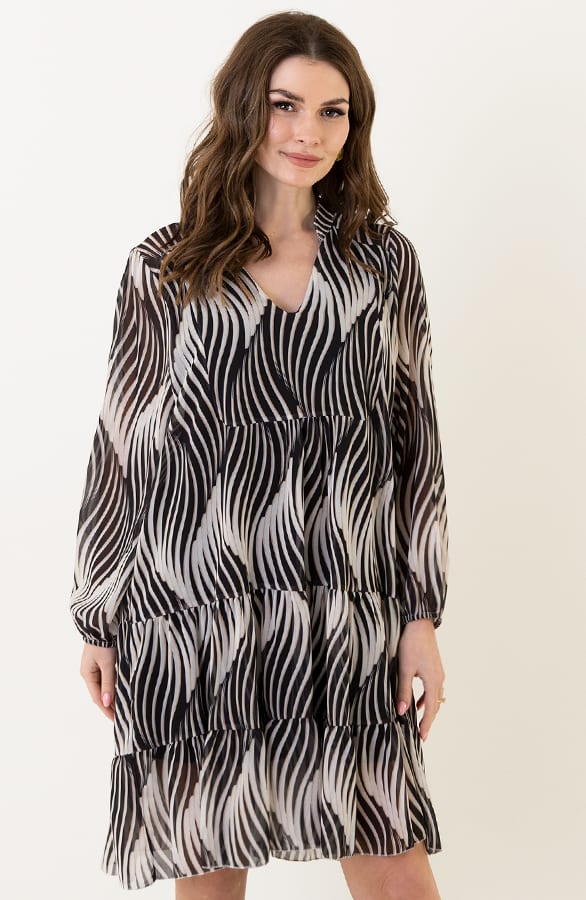 Wavy Tuniek Print Lieke Zwart – shoparchief