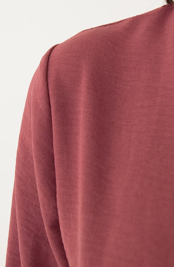 Wikkel V-Hals Jurk Amora Dust Roze – shoparchief — foto 4