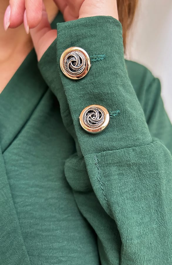 Wikkel V-Hals Jurk Amora Emerald – shoparchief — foto 6