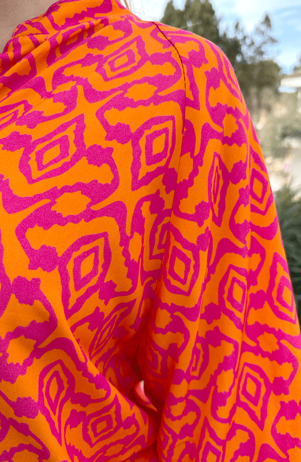 Aztec Print Blouse Julia Fuchsia Oranje – shoparchief — foto 6