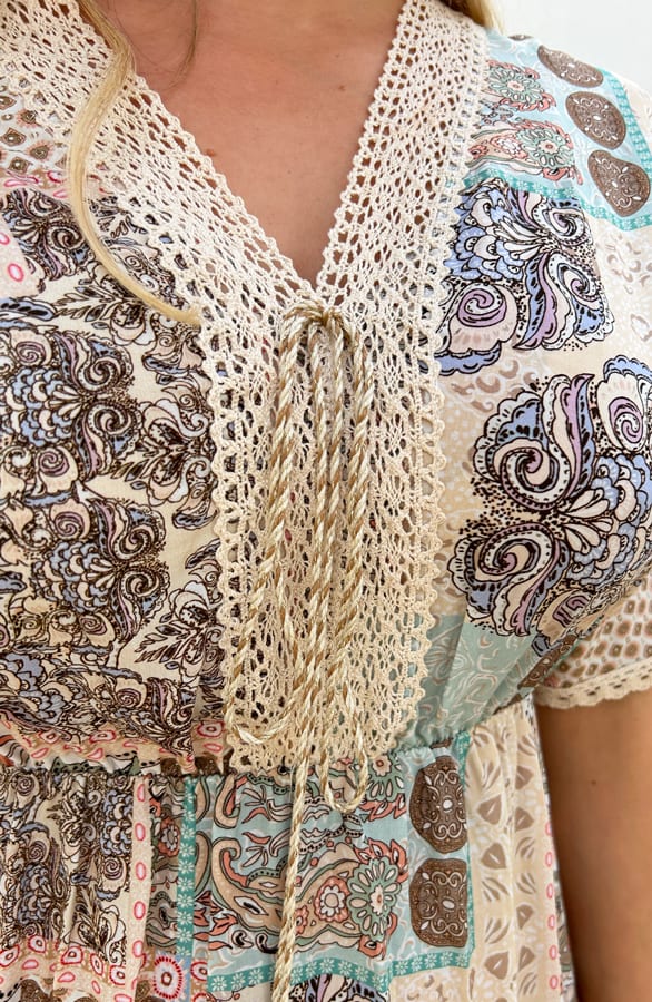Bohemian Jurk Tess Beige – shoparchief — foto 7