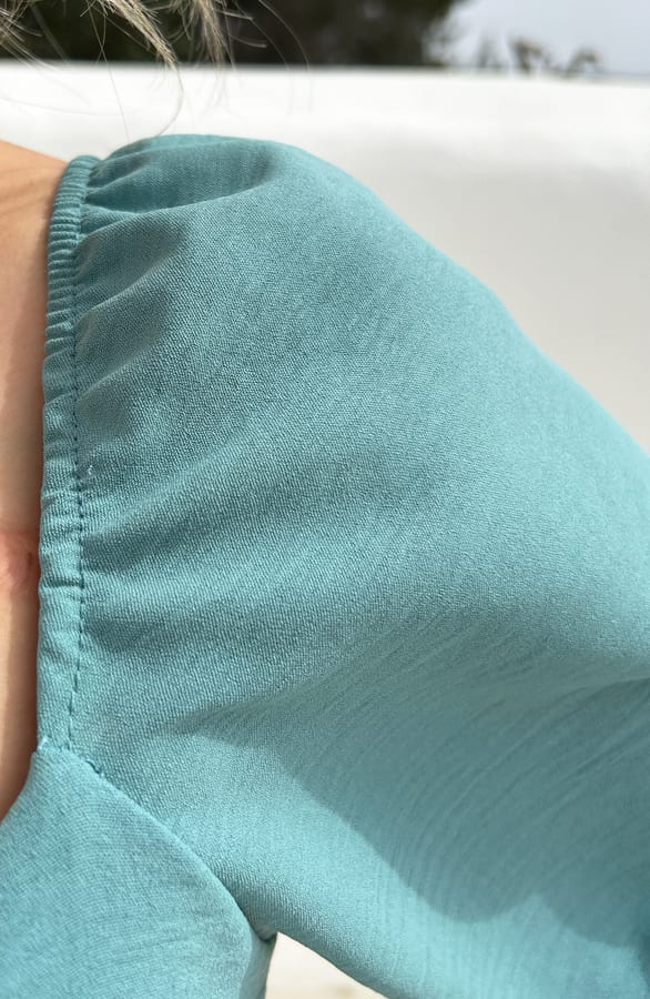Elegante Pofmouw Jurk Milena Mint – shoparchief — foto 4