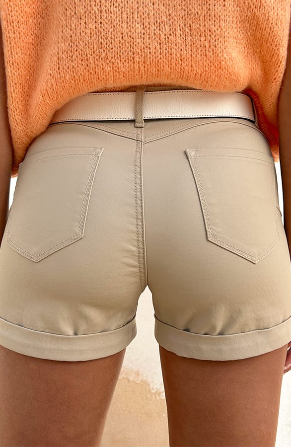 Elle Coating Shorts Beige – shoparchief — foto 3