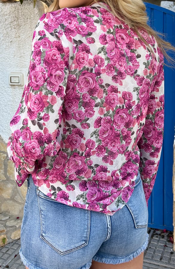 Floral Blouse Milly Fuchsia – shoparchief — foto 2