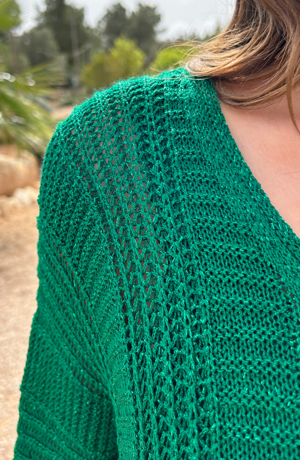 Gehaakte Patroon Top Joyce Donker Groen – shoparchief — foto 4