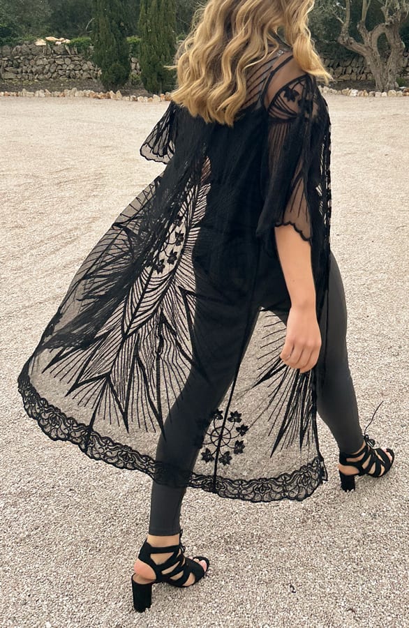 Ibiza Kimono Ster Vajen Zwart – shoparchief — foto 3