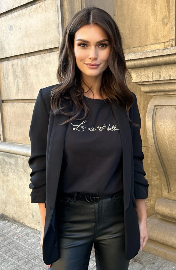 It-Shirt French Juna Zwart – shirts & tops — foto 4