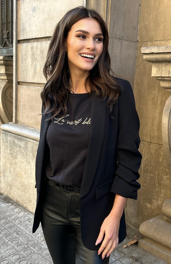 It-Shirt French Juna Zwart – shirts & tops — foto 5