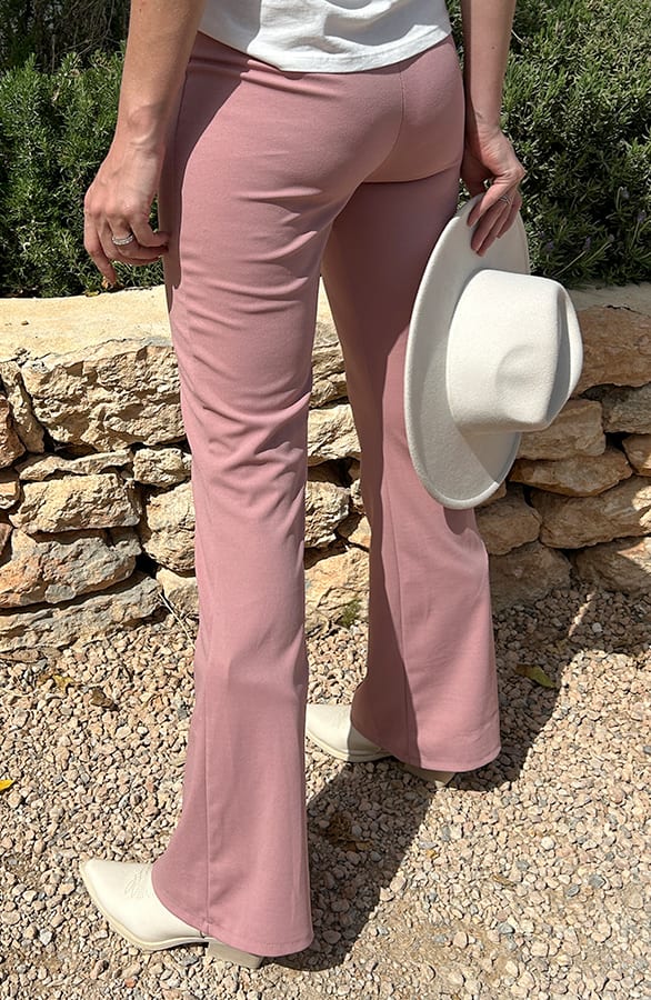 Janine Flared Broek Met Stiksel Dust Roze – shoparchief — foto 2
