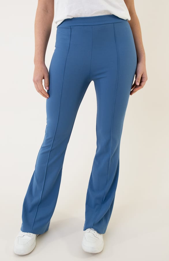 Janine Flared Broek Met Stiksel Jeans Blue – shoparchief