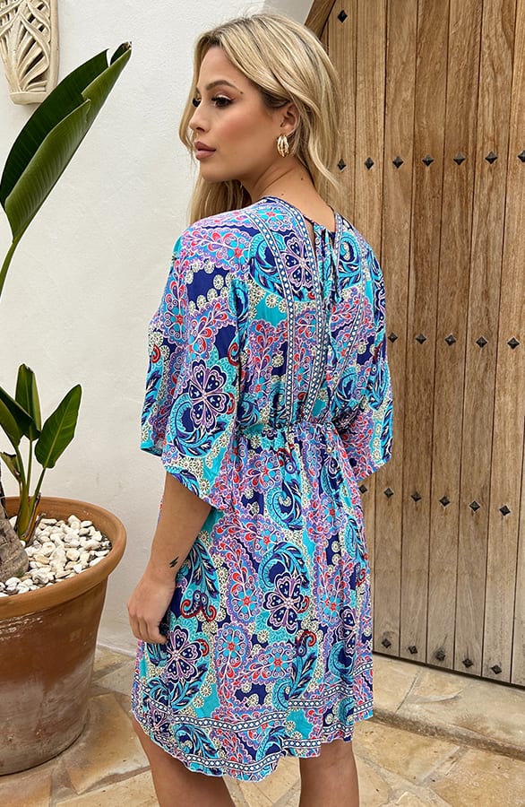 Katoenen Print Tuniek Maisy Kobalt – shoparchief — foto 3