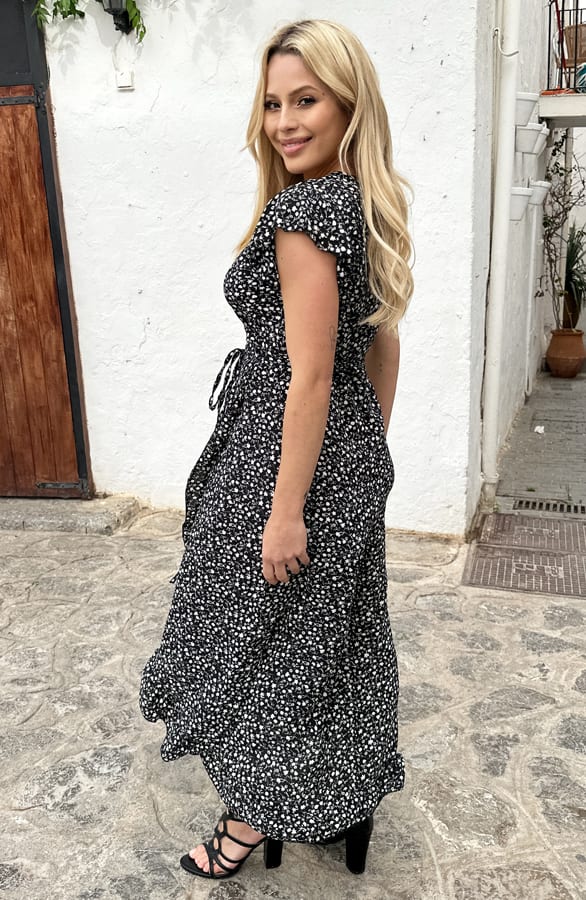 Midi Jurk Flower Jenny Zwart – alle jurkjes — foto 7
