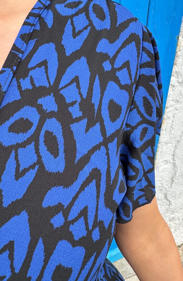 Midi Jurk Overslag Jenny Kobalt – shoparchief — foto 9
