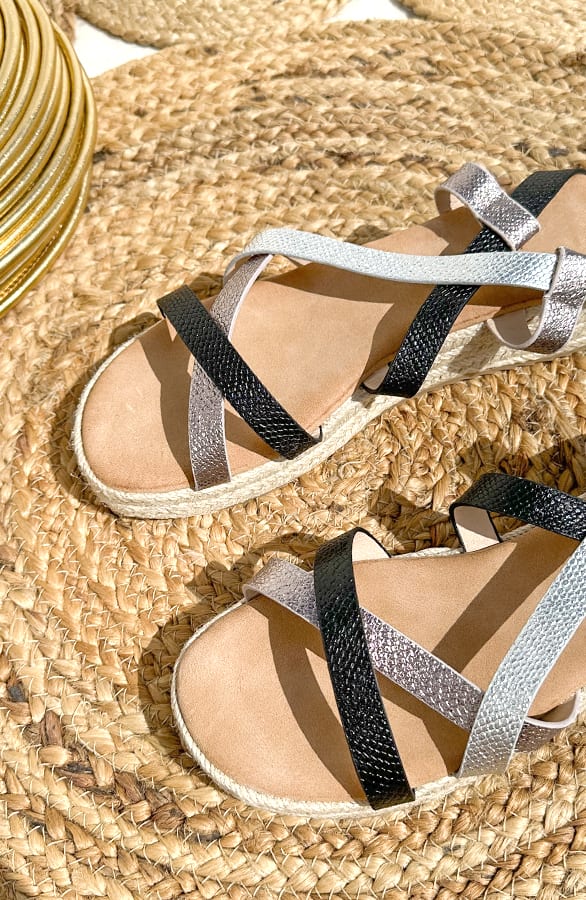Plateau Sandalen Laurine Zwart – shoparchief