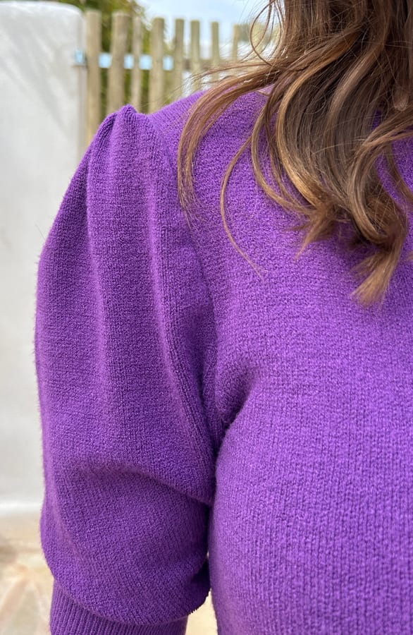 Pofmouwen Top Ariana Dark Purple – shoparchief — foto 4