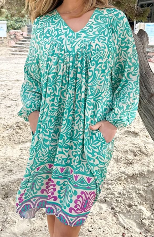 Print Pocket Tuniek Brooke Mint – shoparchief