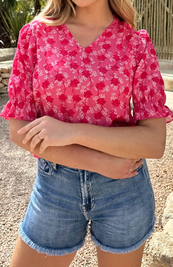 Print Top Pofmouw Aisha Fuchsia – shoparchief — foto 4