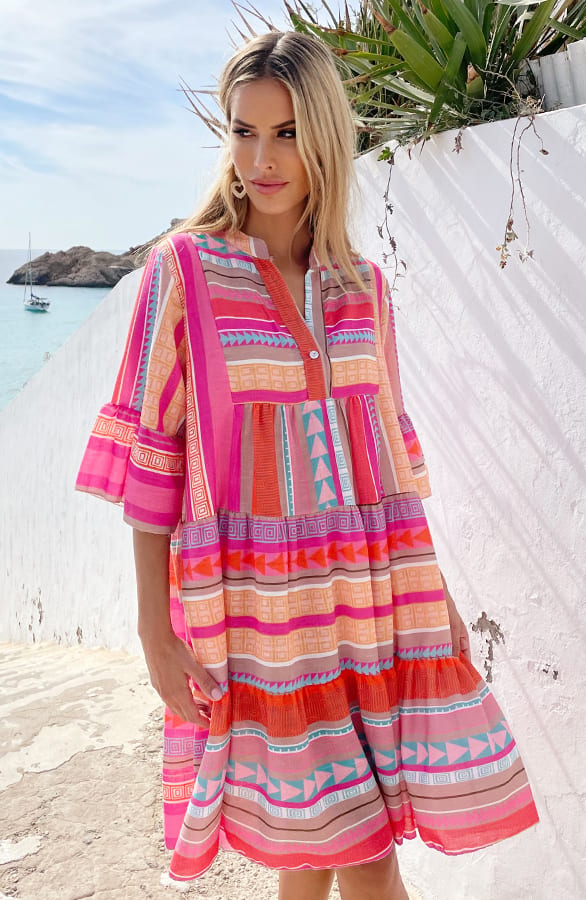 Print Tuniek Charly Multicolor Roze – shoparchief — foto 2