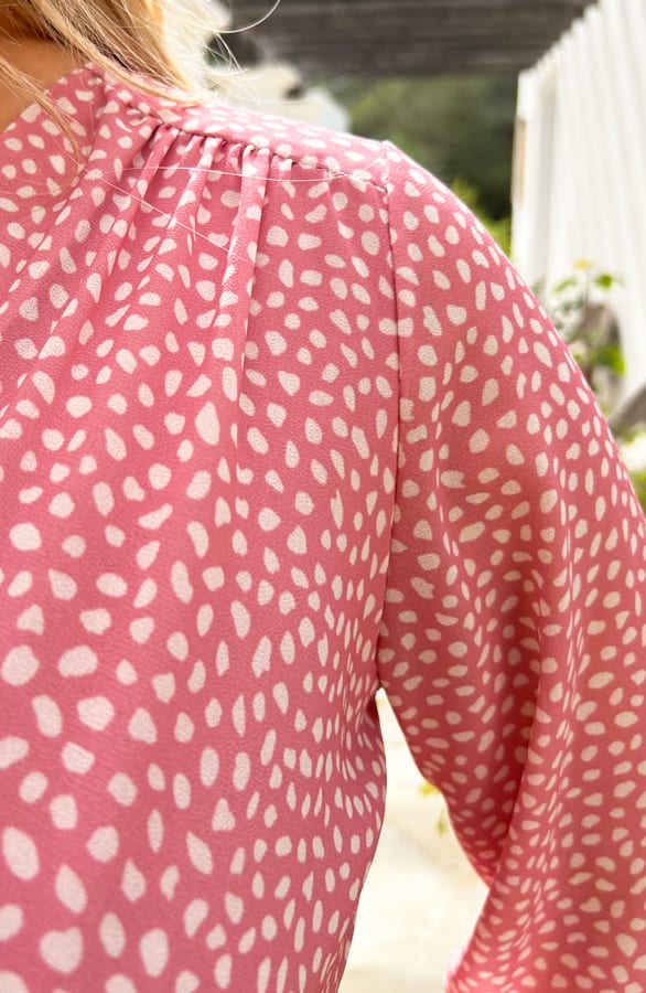 Ruffle Cheetah Dress Meghan Dust Pink – shoparchief — foto 5