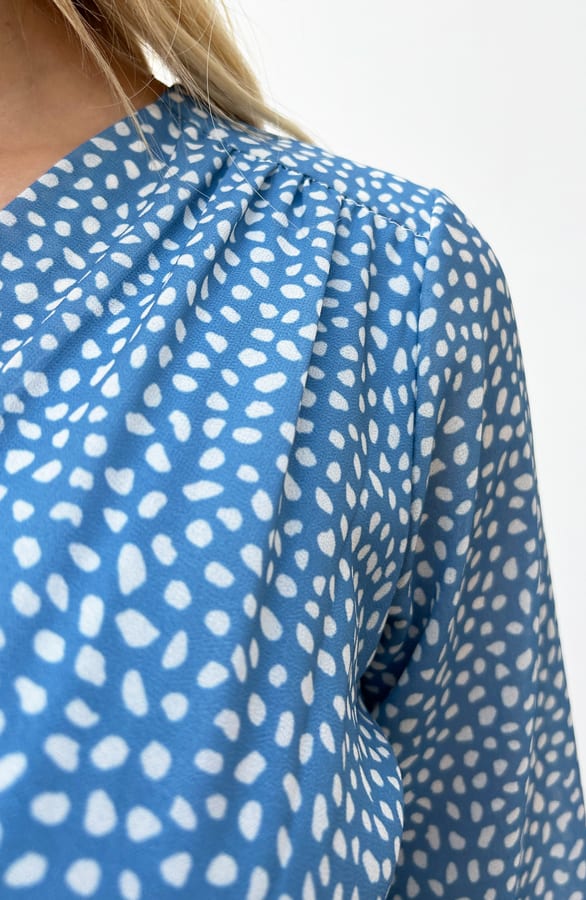 Ruffle Cheetah Dress Meghan Sky Blue – shoparchief — foto 5