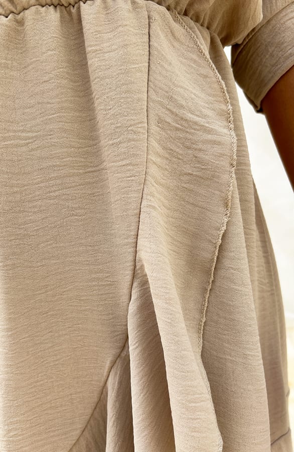 Ruffle Jurk Marbella Beige – shoparchief — foto 9
