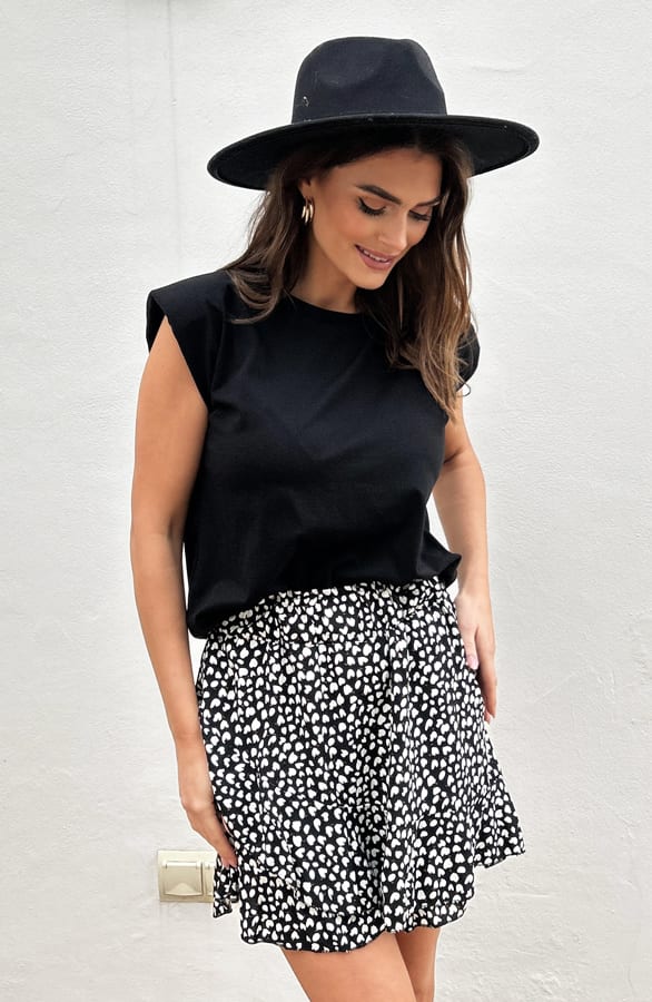 Skort Met Print Ramona Zwart Beige 2.0 – shoparchief — foto 4
