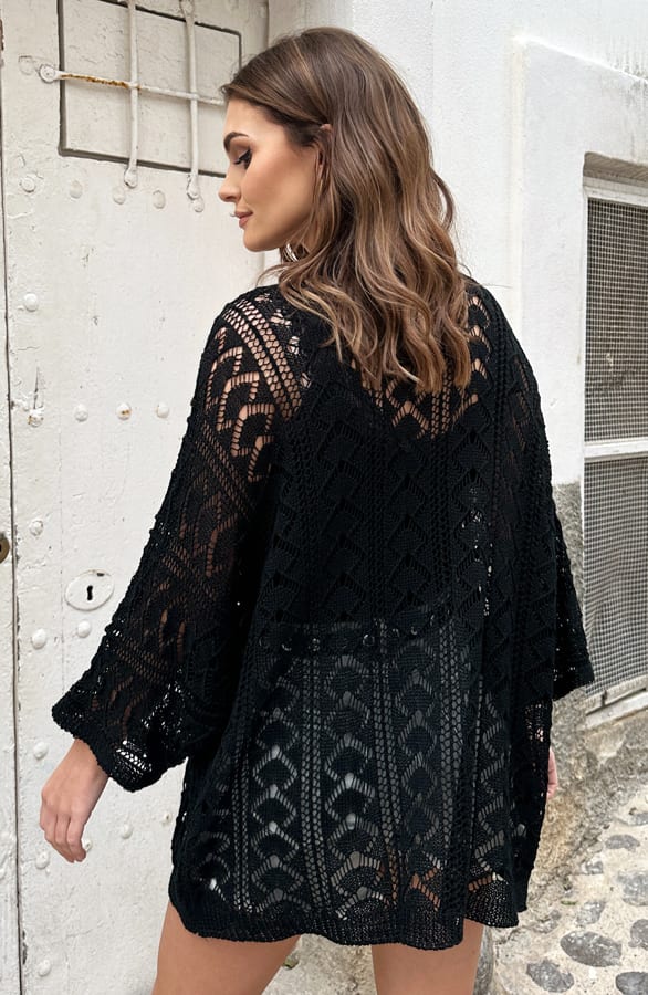 Soft Ibiza Cardigan Beau Zwart – vesten — foto 5