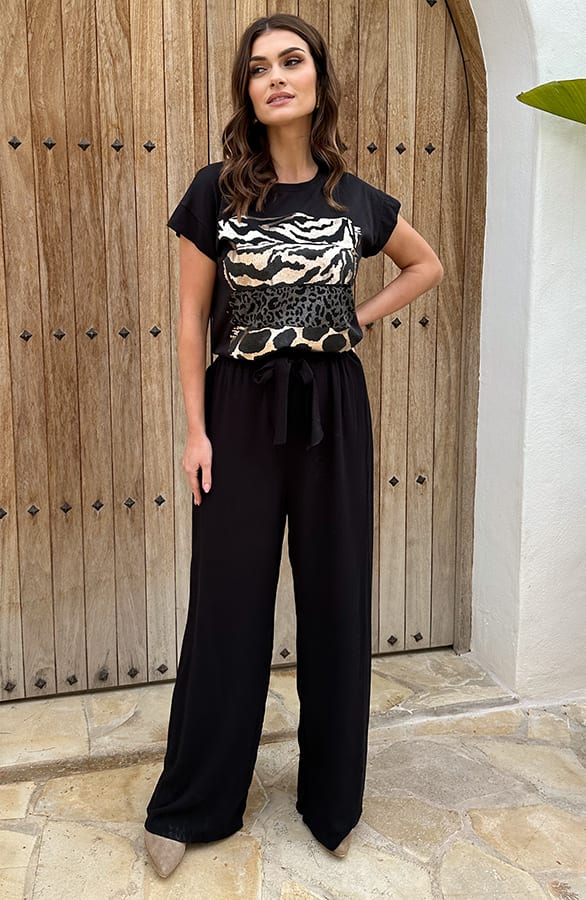 Strik Broek Linnen Elles Zwart – shoparchief — foto 4