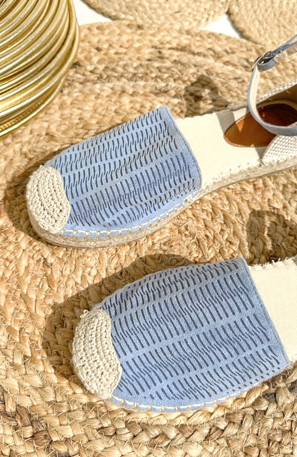 Suède Espadrilles Sunna Blauw – shoparchief