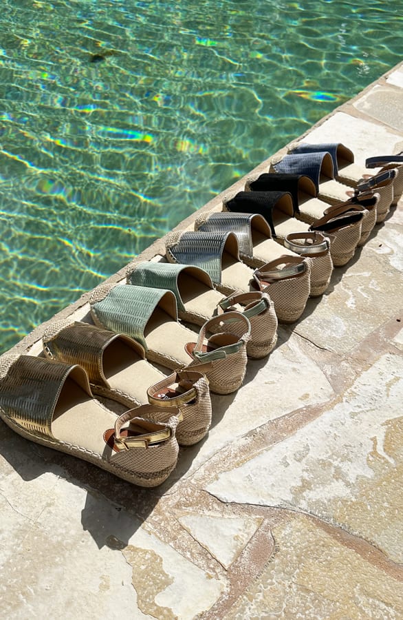 Suède Espadrilles Sunna Metallic Goud – shoparchief — foto 2
