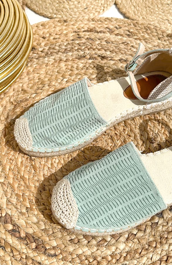 Suède Espadrilles Sunna Mint – shoparchief