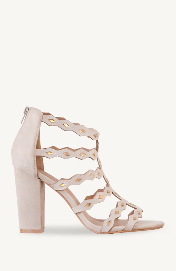 Suede Heels Dalia Beige – shoparchief