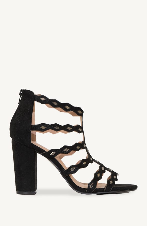 Suede Heels Dalia Zwart – shoparchief