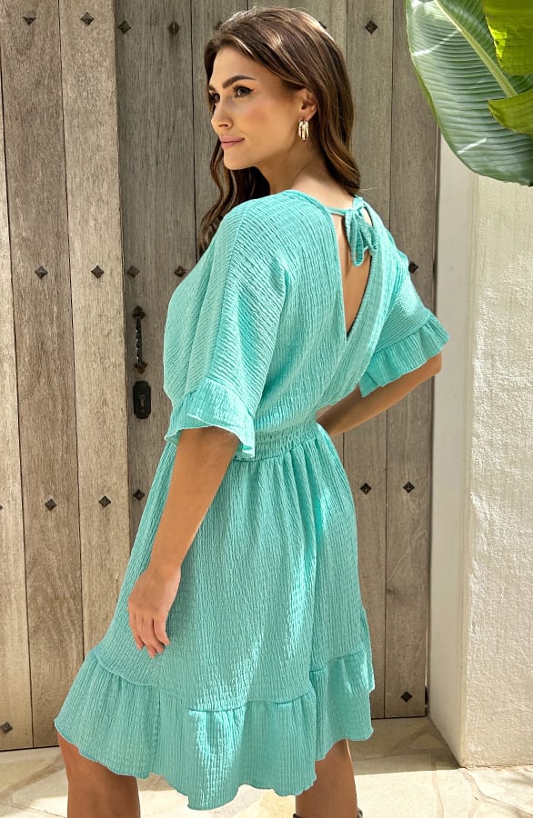 Textured Jurk Elisa Mint – shoparchief — foto 4